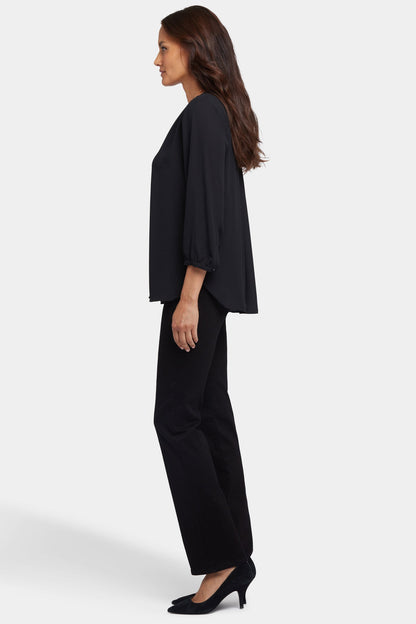 Pintuck Blouse - Black