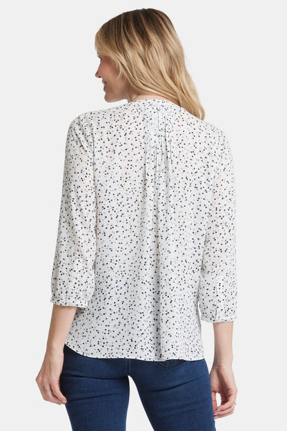 Pintuck Blouse - Sprinkle Dots