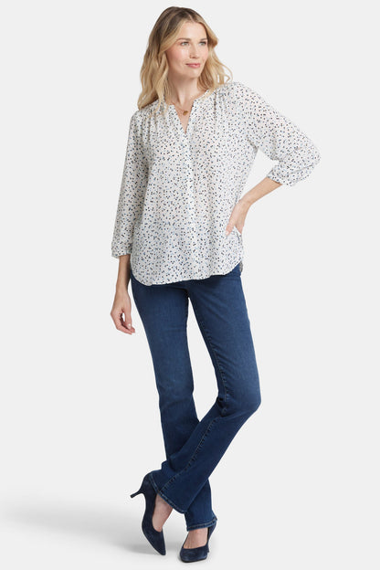 Pintuck Blouse - Sprinkle Dots