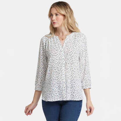 Pintuck Blouse - Sprinkle Dots