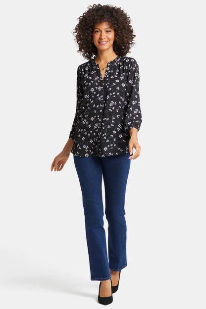Pintuck Blouse - Cascade Petals