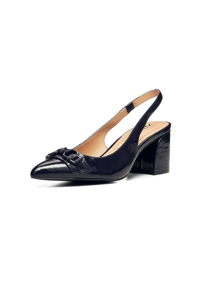 Sanya Slingback Heels - Navy