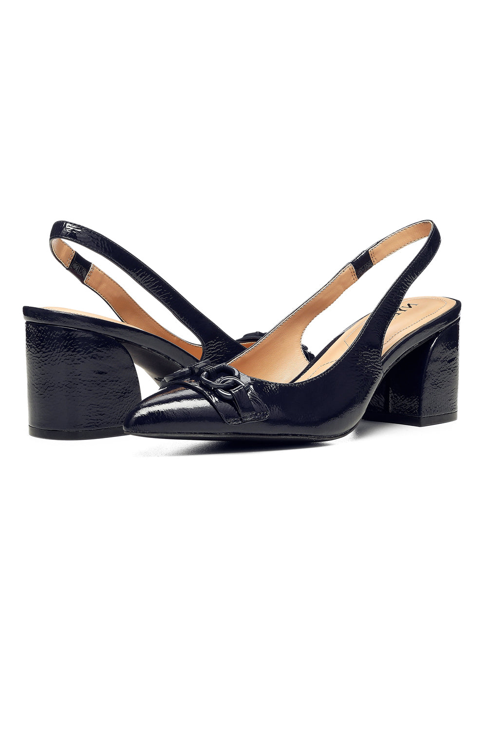 Sanya Slingback Heels - Navy