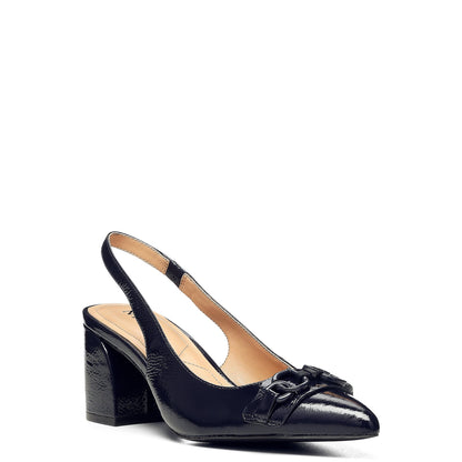 Sanya Slingback Heels - Navy