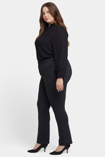 Marilyn Straight Pants In Plus Size - Charcoal Heathered