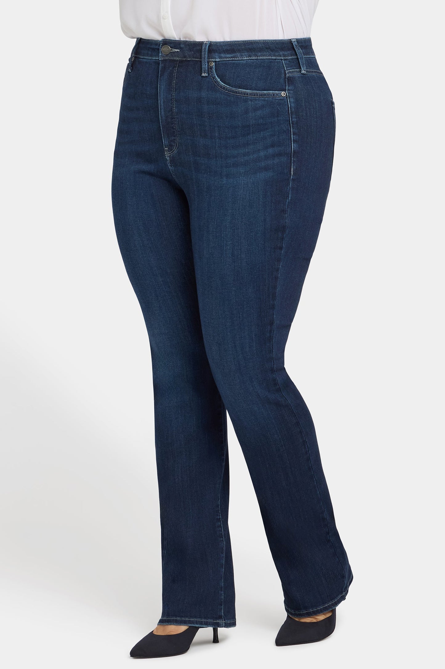Billie Mini Bootcut Jeans In Plus Size - Ink Skyline