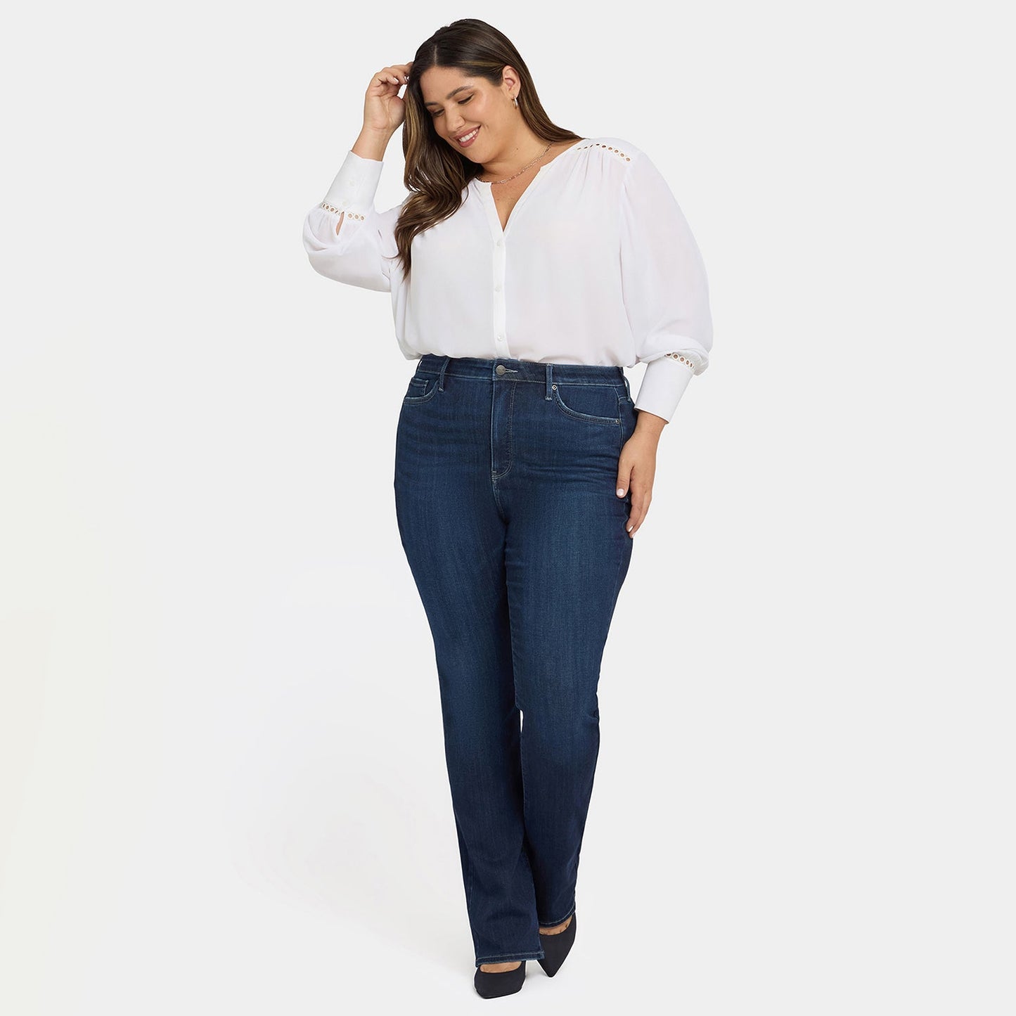 Billie Mini Bootcut Jeans In Plus Size - Ink Skyline
