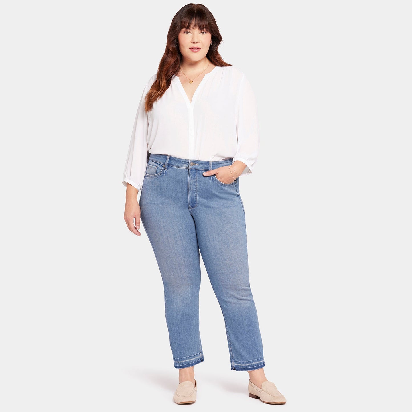 Marilyn Straight Ankle Jeans In Plus Size - Lovesick