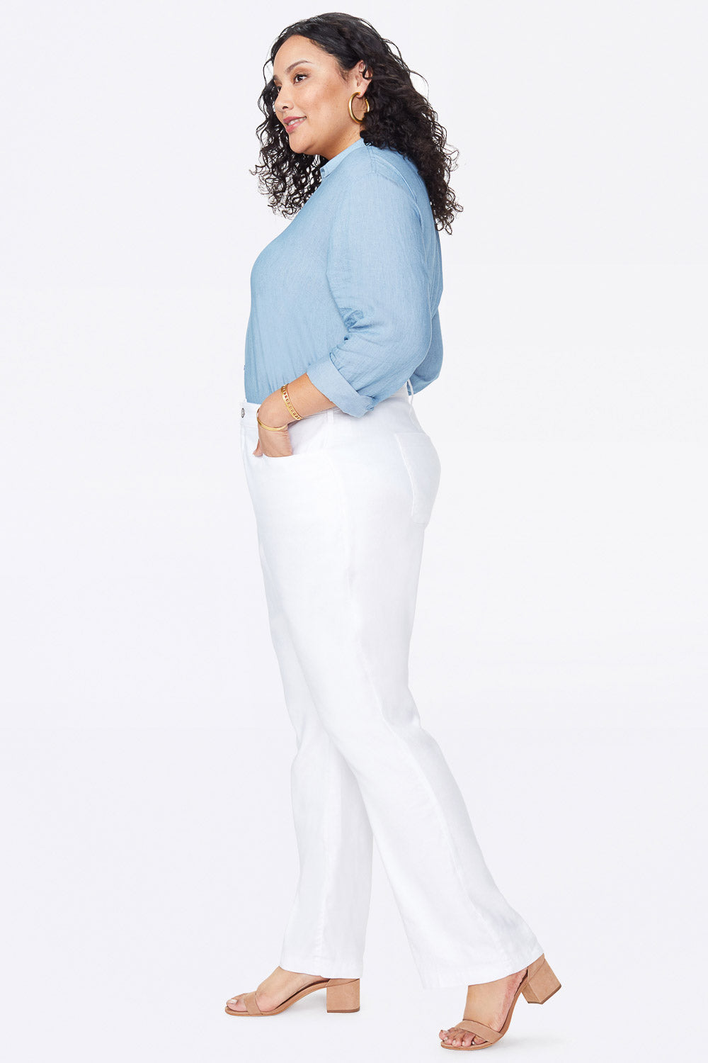 Trouser Pants In Plus Size - Optic White