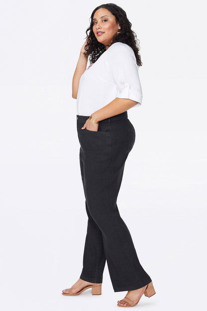 Trouser Pants In Plus Size - Black