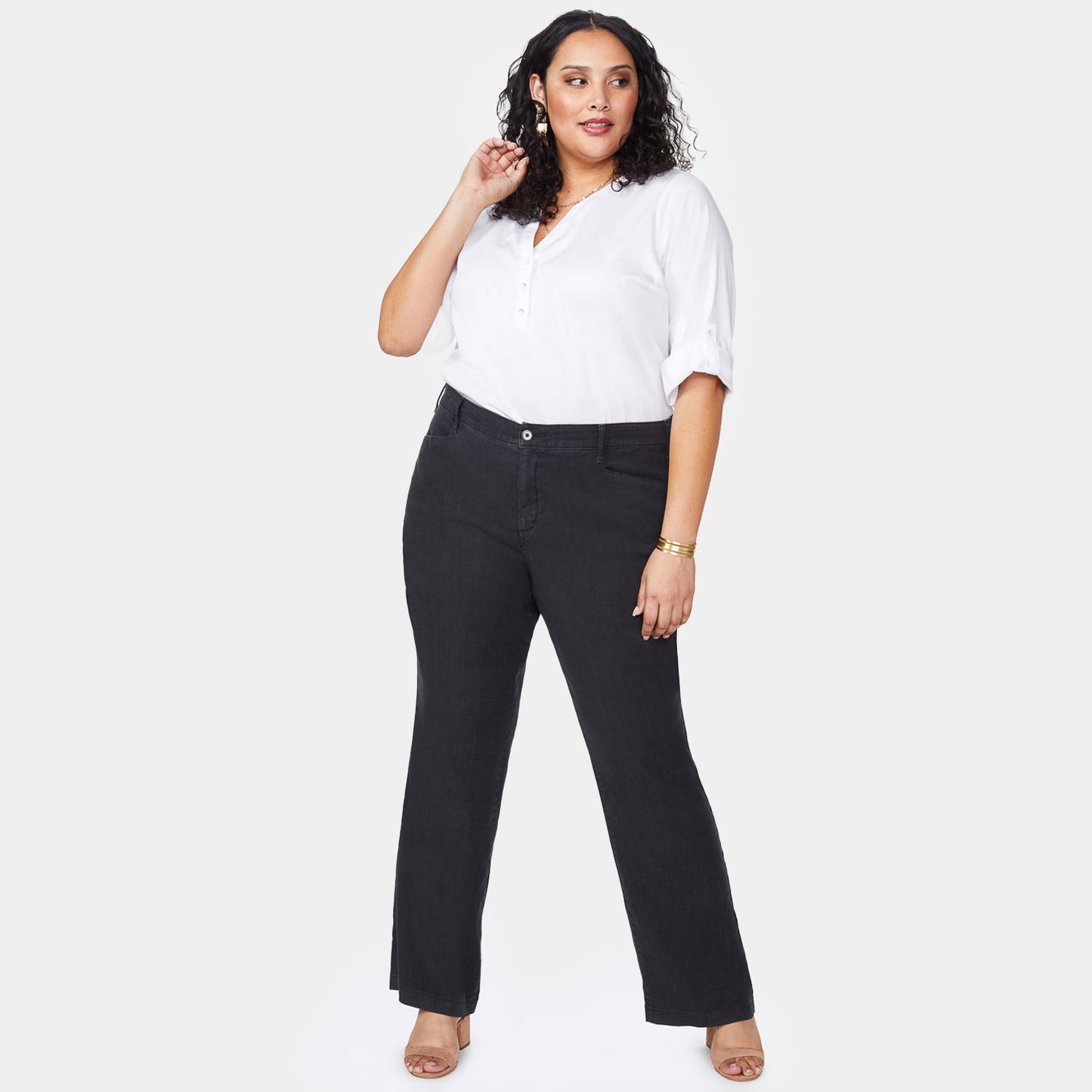 Trouser Pants In Plus Size - Black