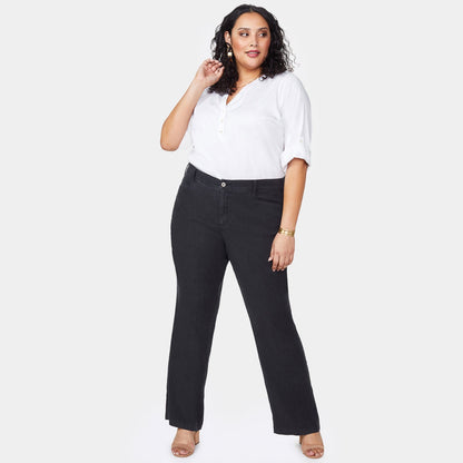 Trouser Pants In Plus Size - Black