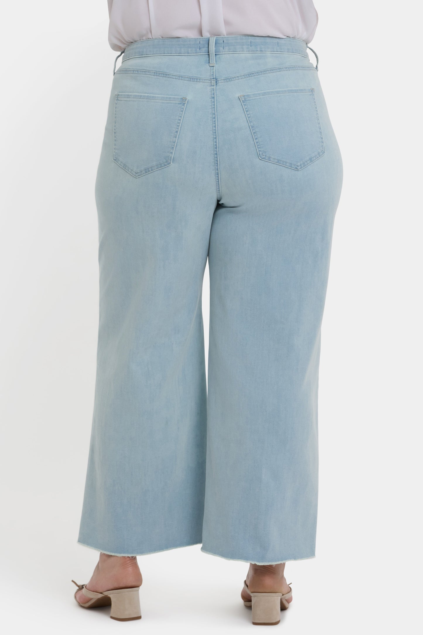Brodi Wide Leg Ankle Jeans In Plus Size - Clear Waters
