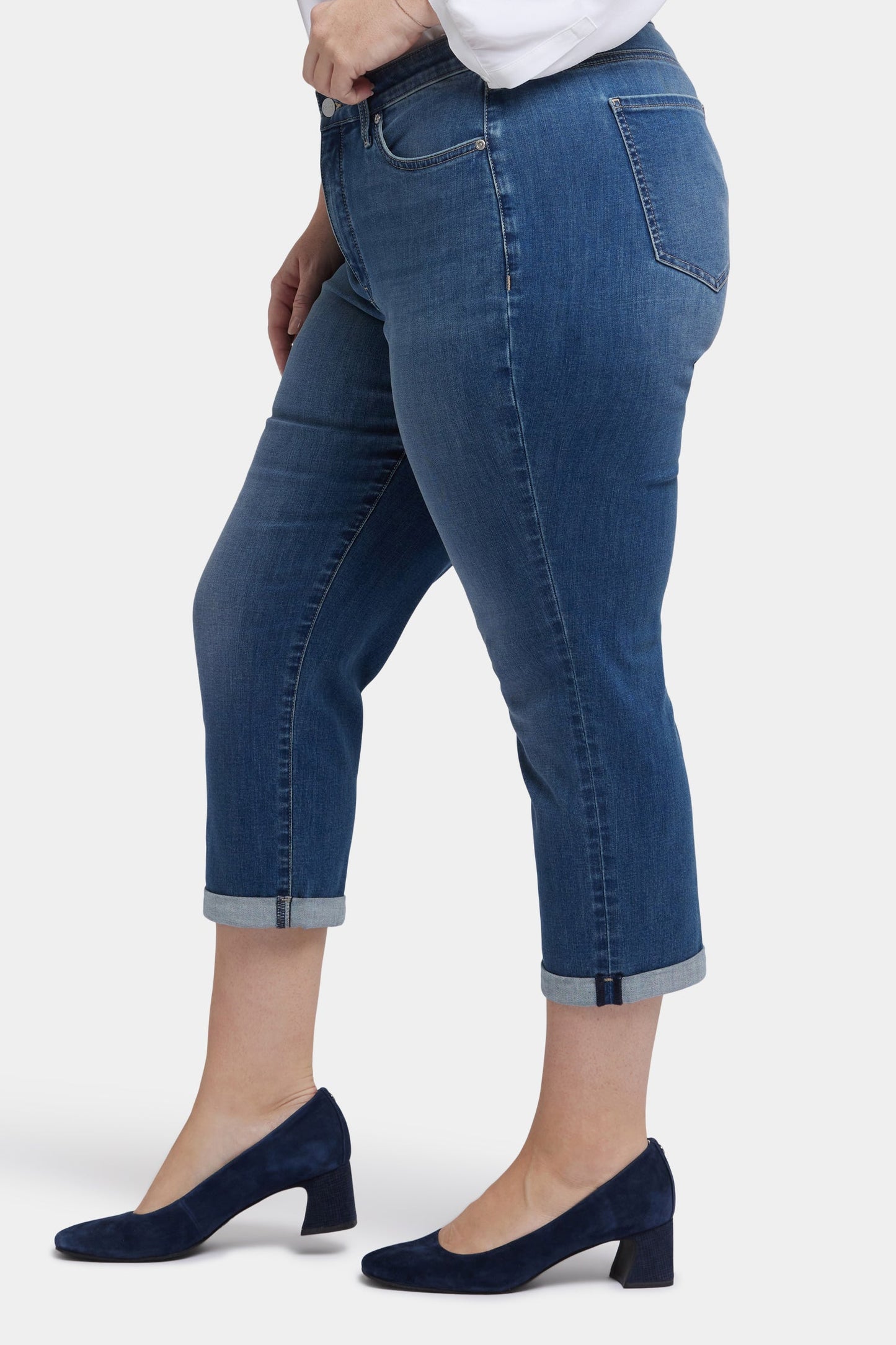 Chloe Skinny Capri Jeans In Plus Size - Costa Brava