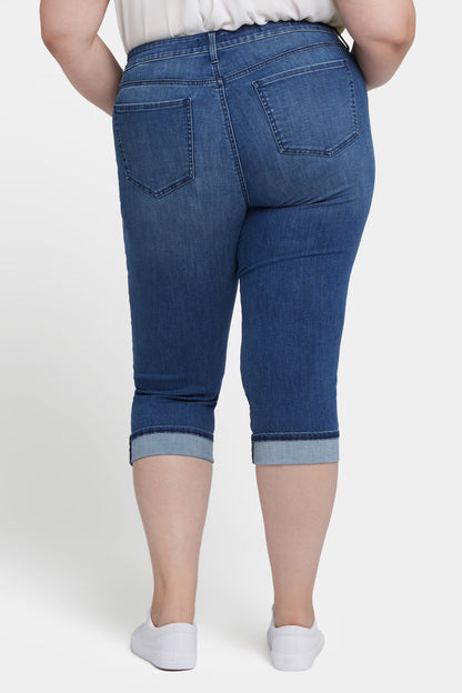 Marilyn Straight Crop Jeans In Plus Size - Blue Ridge