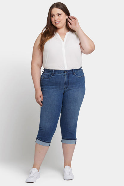 Marilyn Straight Crop Jeans In Plus Size - Blue Ridge