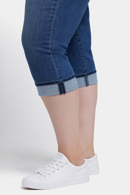 Marilyn Straight Crop Jeans In Plus Size - Blue Ridge