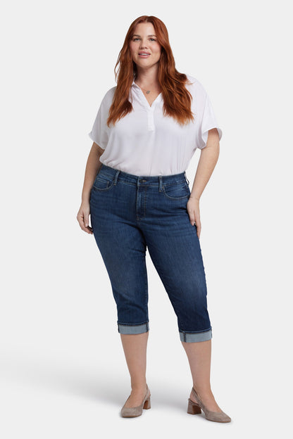 Marilyn Straight Crop Jeans In Plus Size - Rio Rapids