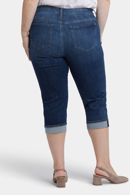 Marilyn Straight Crop Jeans In Plus Size - Rio Rapids