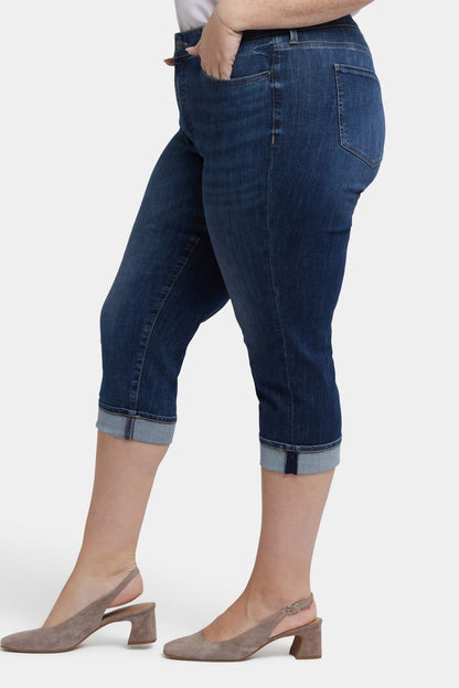 Marilyn Straight Crop Jeans In Plus Size - Rio Rapids