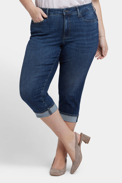 Marilyn Straight Crop Jeans In Plus Size - Rio Rapids