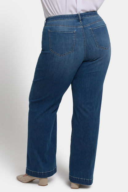 Teresa Wide Leg Jeans In Plus Size - Costa Brava