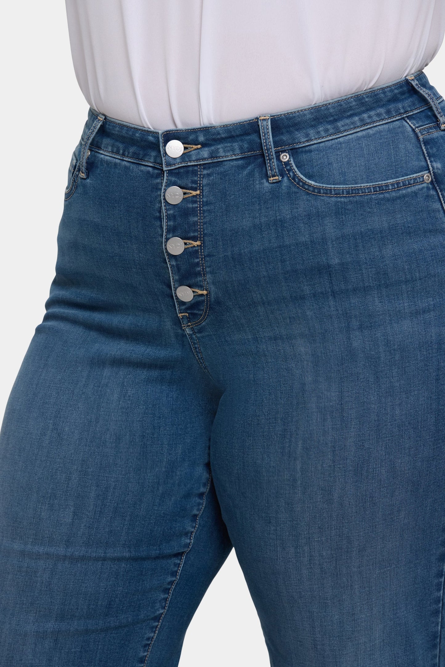 Teresa Wide Leg Jeans In Plus Size - Costa Brava