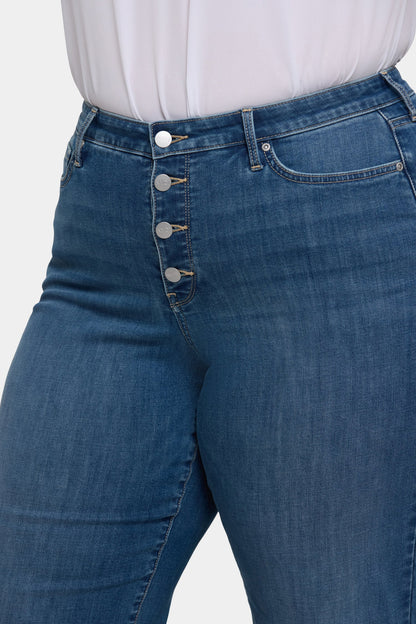 Teresa Wide Leg Jeans In Plus Size - Costa Brava