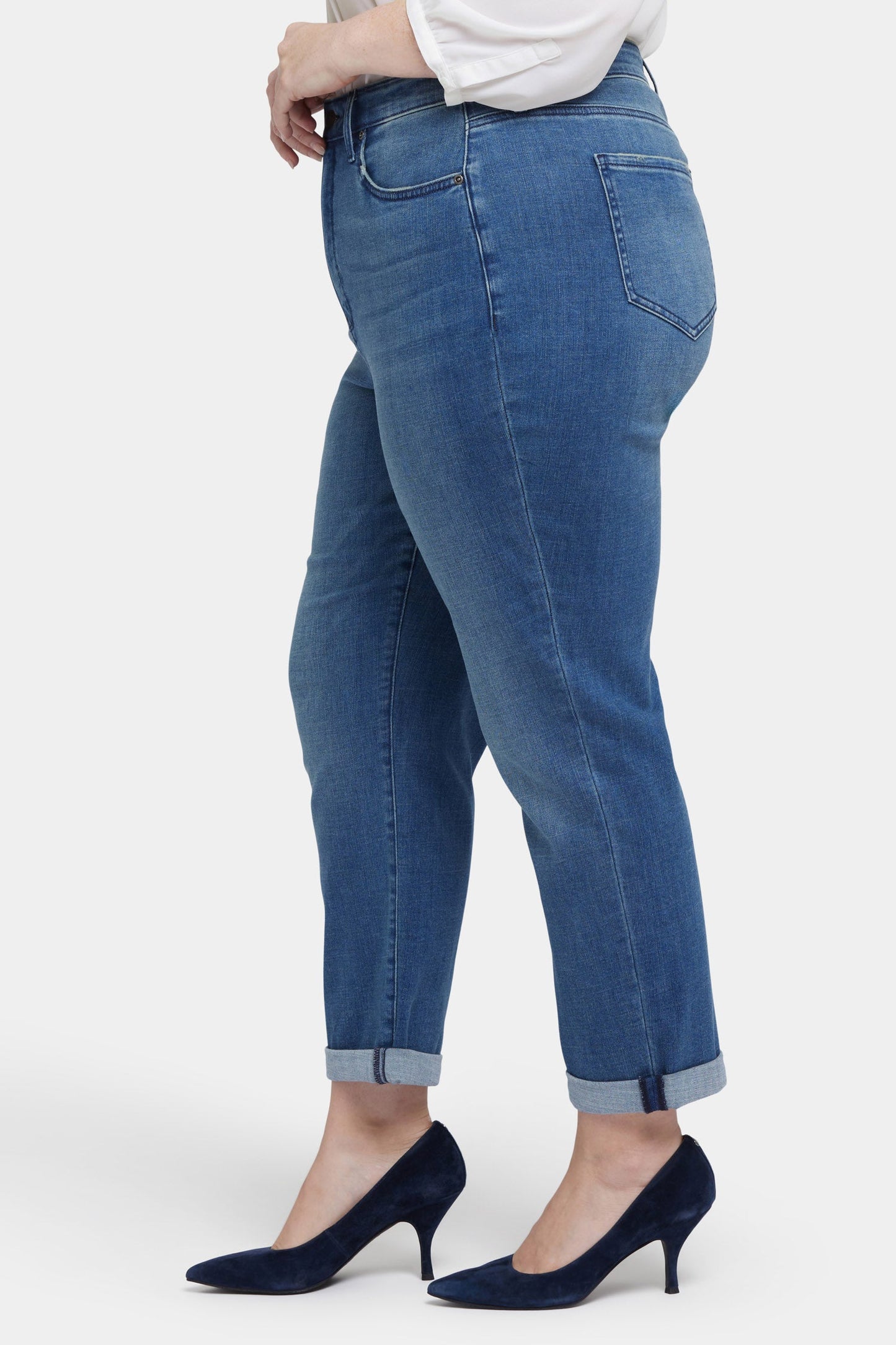 Margot Girlfriend Jeans In Plus Size - Cascade Wave