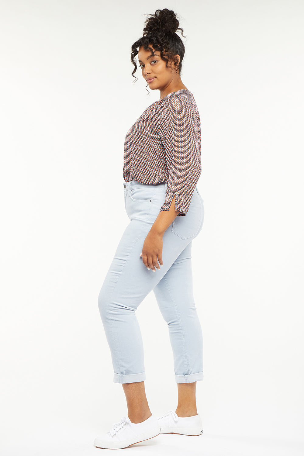 Margot Girlfriend Pants In Plus Size - Arctic Ice