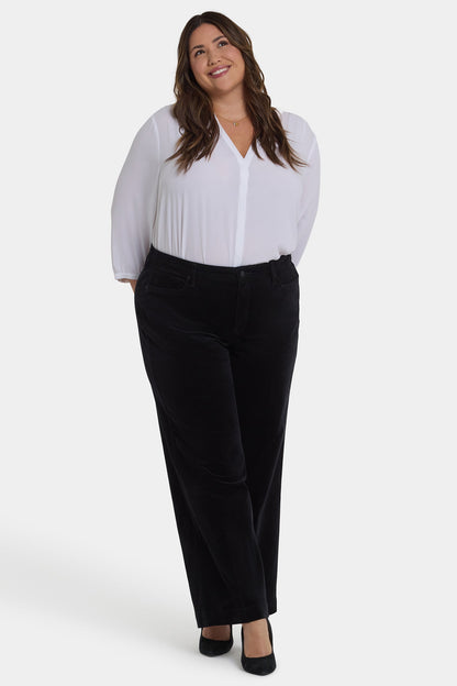 Teresa Wide Leg Pants In Plus Size - Black