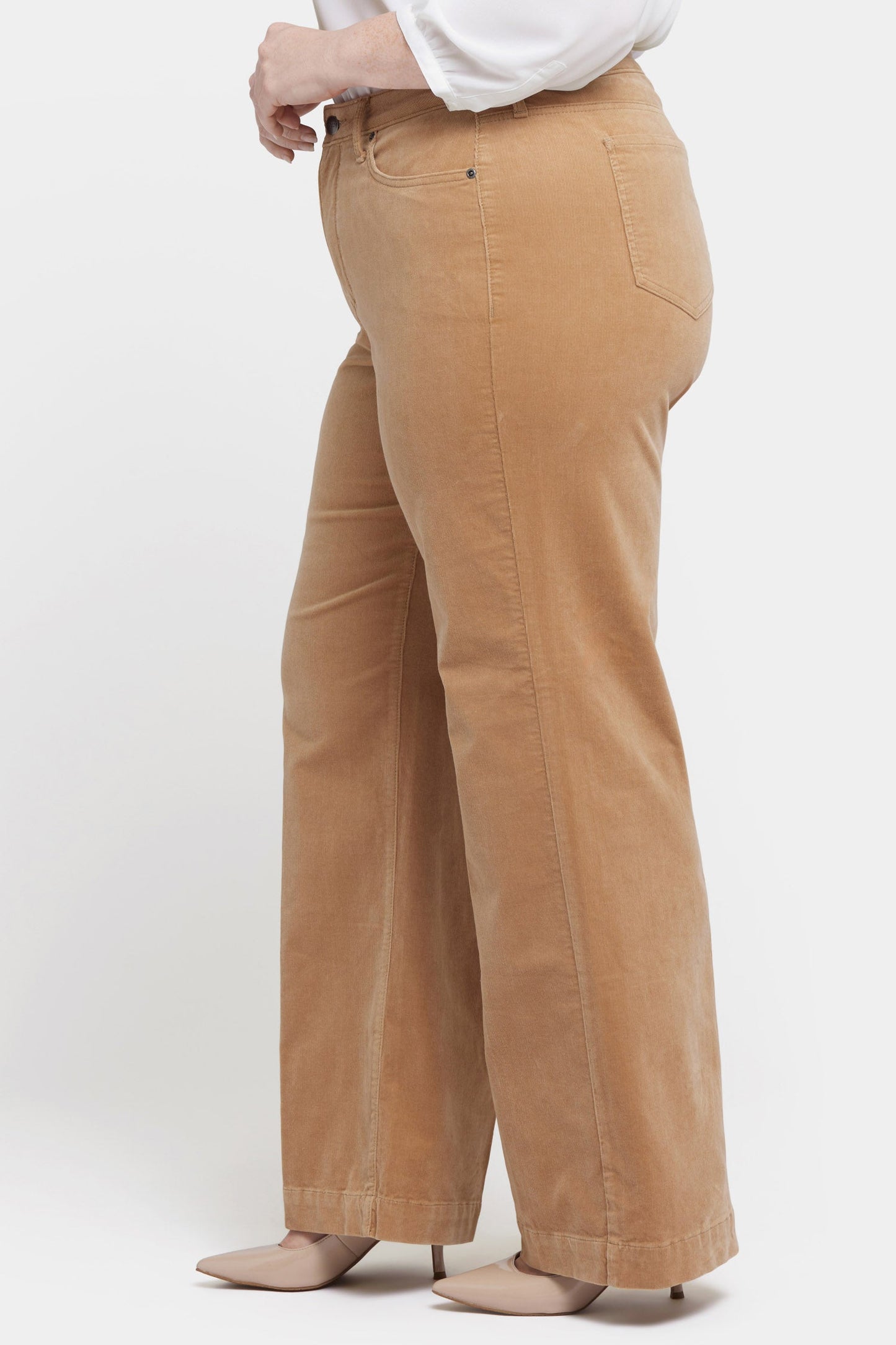 Teresa Wide Leg Pants In Plus Size - Sand Dune