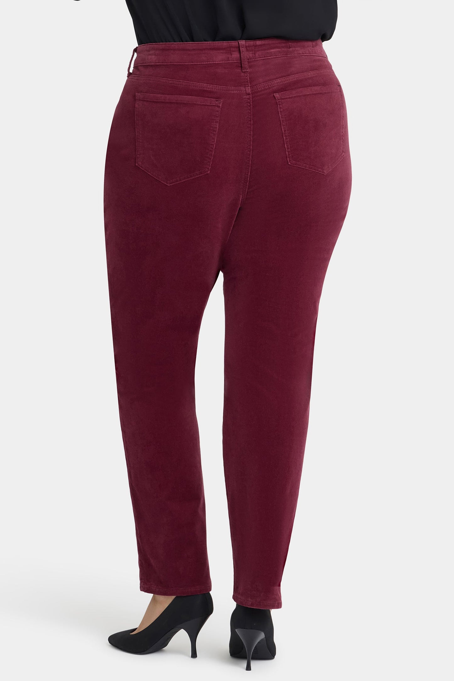 Marilyn Straight Pants In Plus Size - Sienna Red