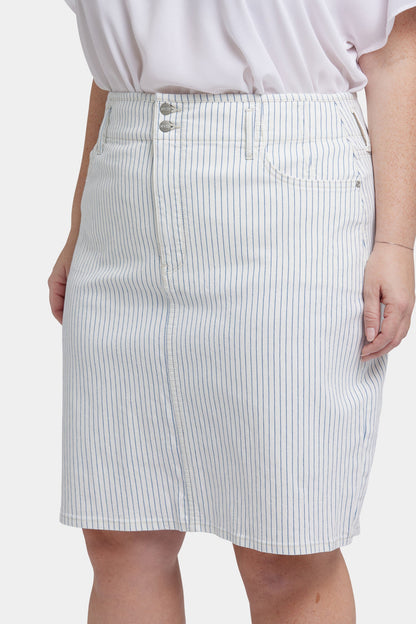 High Waist Skirt In Plus Size - Palencia Stripe
