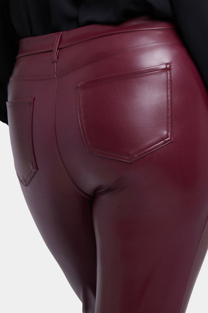 Faux Leather Marilyn Straight Pants In Plus Size - Tavern