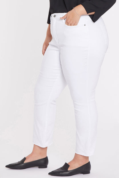 Slim Bootcut Ankle Jeans In Plus Size - Optic White
