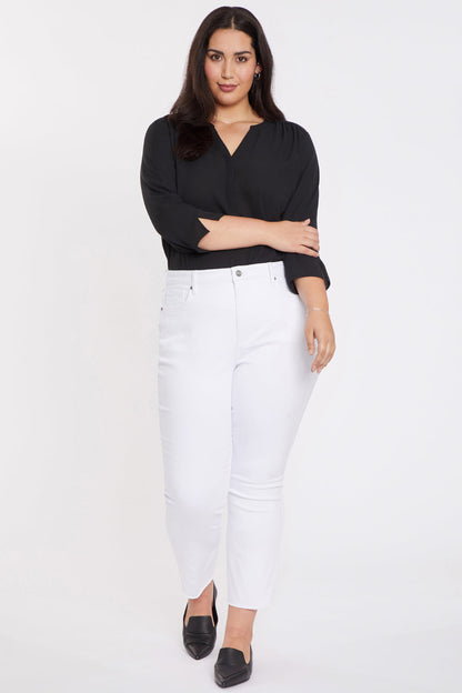 Slim Bootcut Ankle Jeans In Plus Size - Optic White