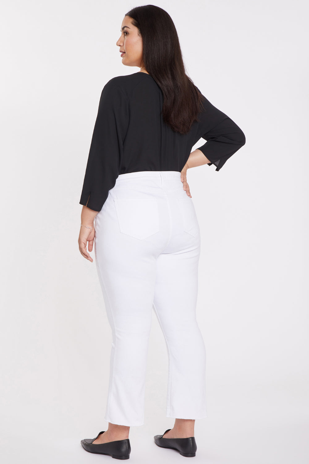 Slim Bootcut Ankle Jeans In Plus Size - Optic White