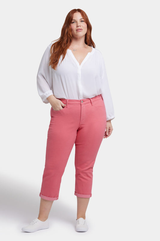 Chloe Skinny Capri Jeans In Plus Size - Spiced Coral