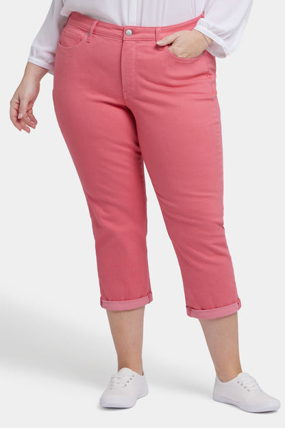 Chloe Skinny Capri Jeans In Plus Size - Spiced Coral