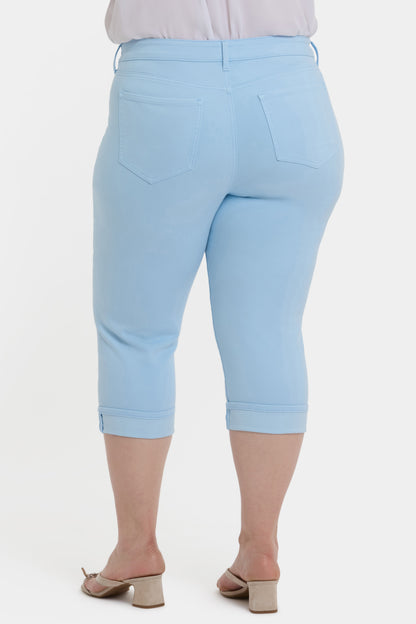 Marilyn Straight Crop Jeans In Plus Size - Aquatic