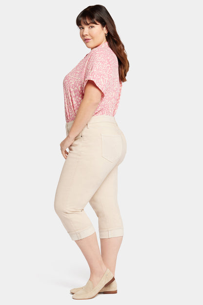 Marilyn Straight Crop Jeans In Plus Size - Feather