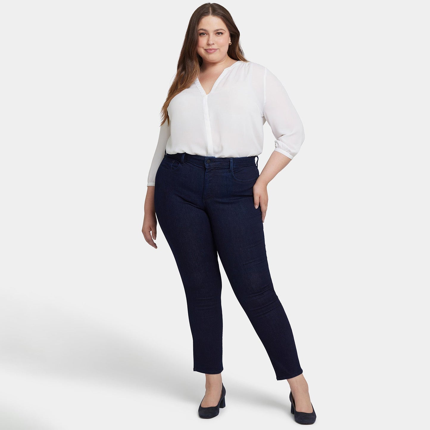 Sheri Slim Jeans In Plus Size - Rinse