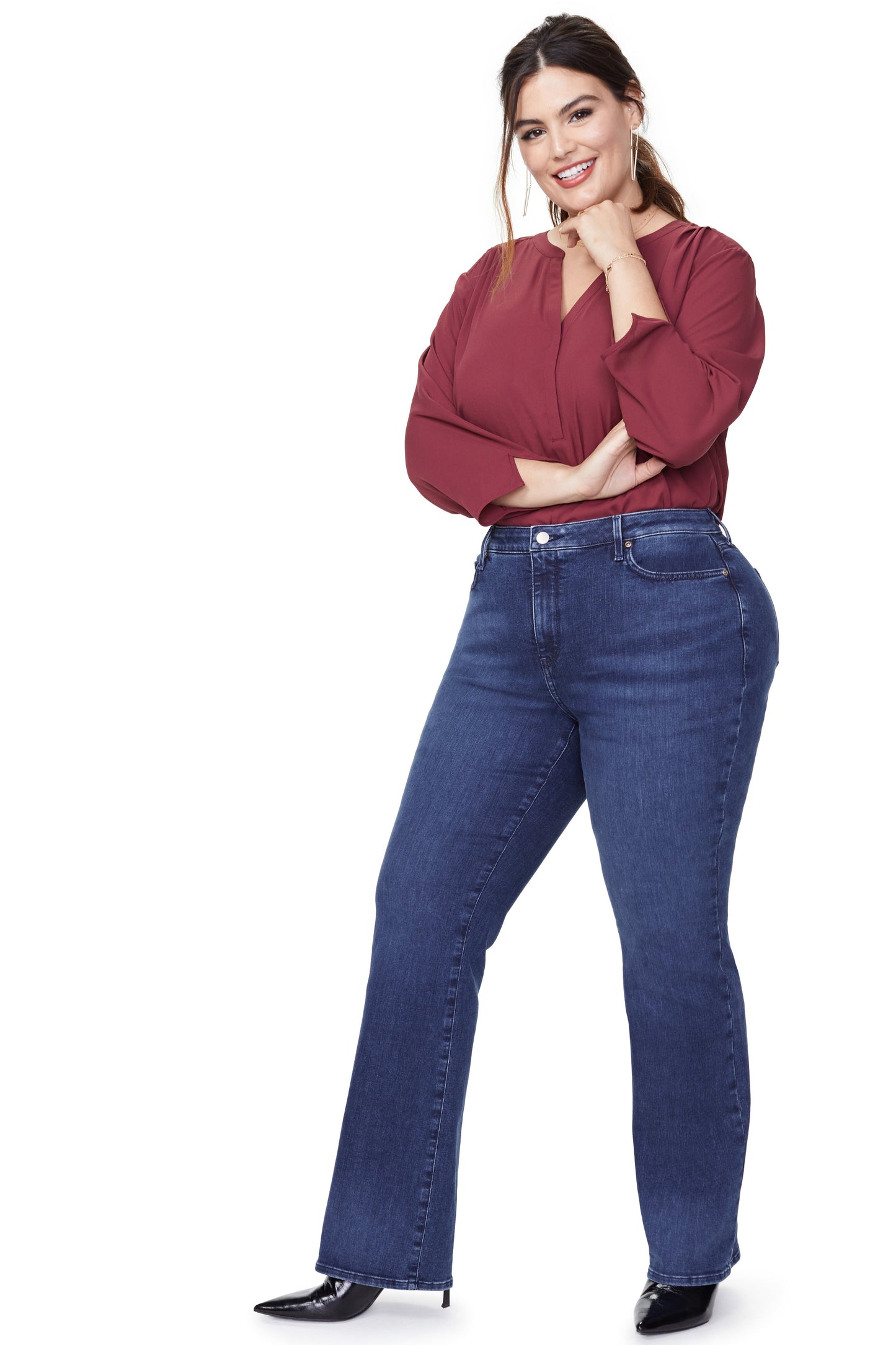 Barbara Bootcut Jeans In Plus Size - Habana