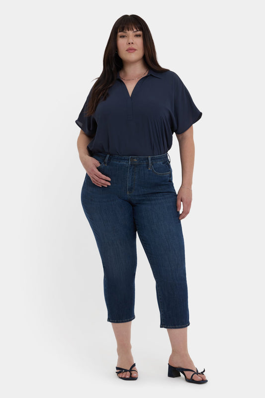 Relaxed Piper Crop Jeans In Plus Size - Rio Rapids