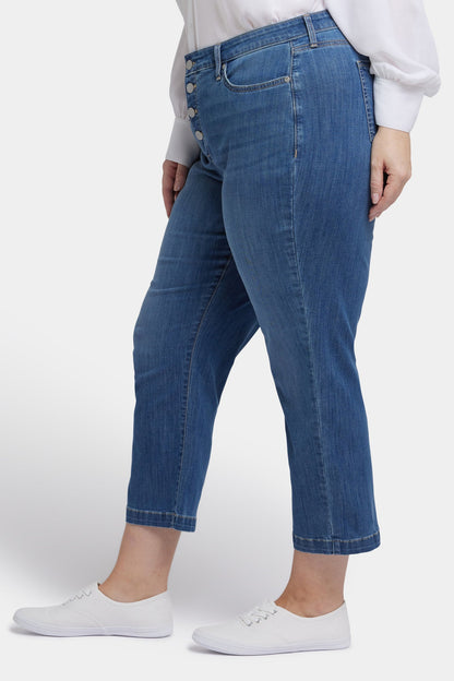 Relaxed Piper Crop Jeans In Plus Size - Costa Brava
