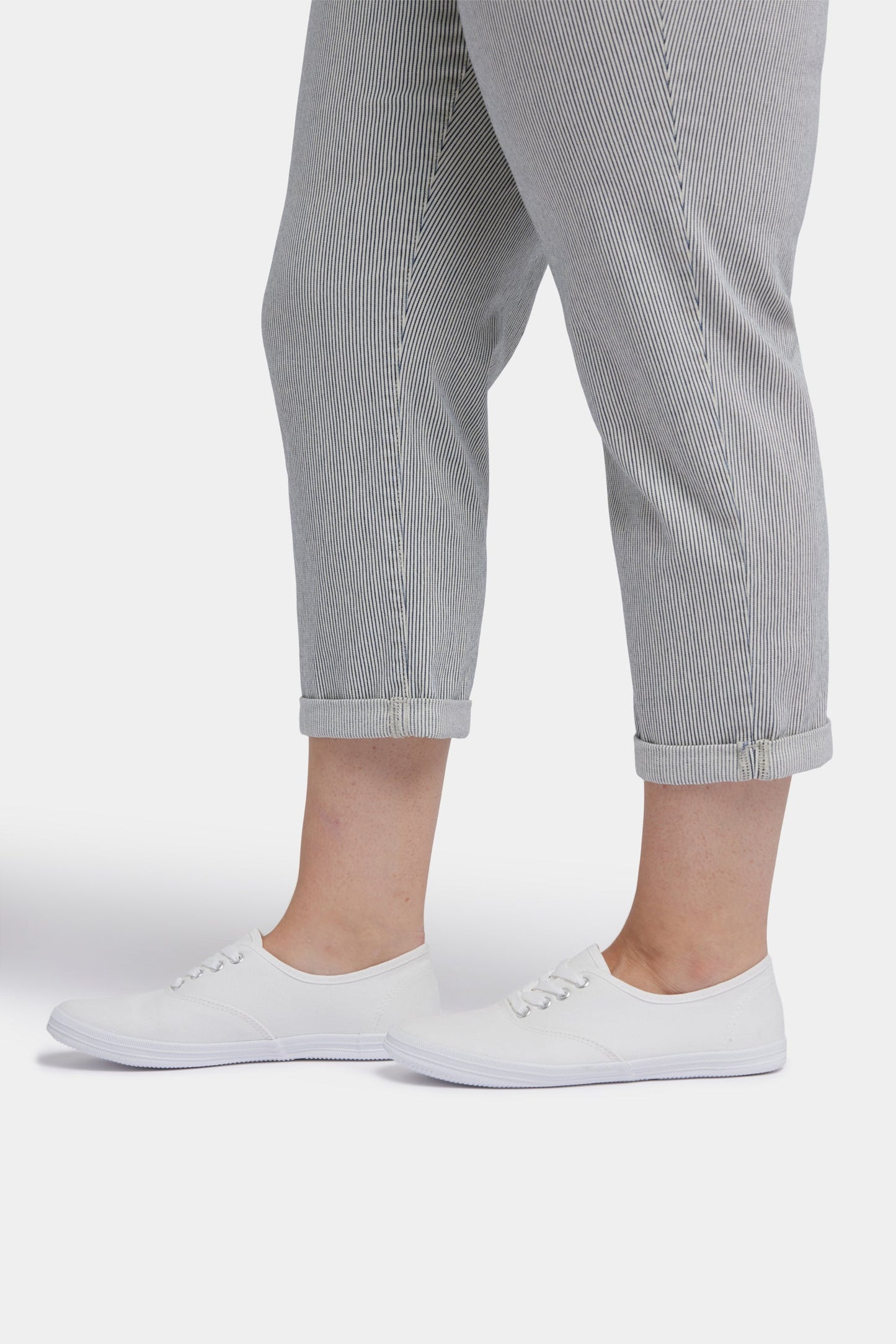 Chloe Skinny Capri Jeans In Plus Size - Luarca Stripe