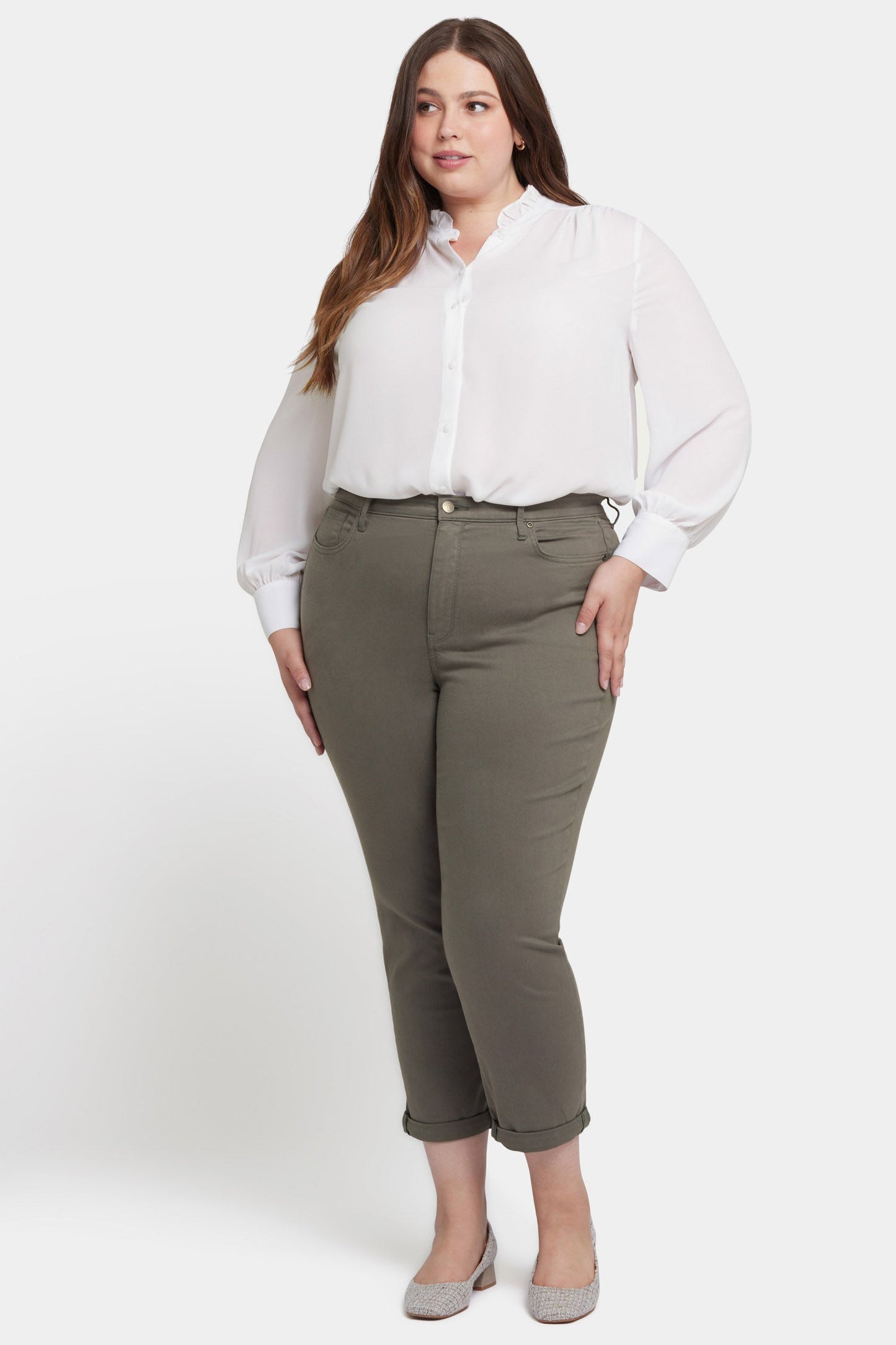 Margot Girlfriend Jeans In Plus Size - Vine Leaf