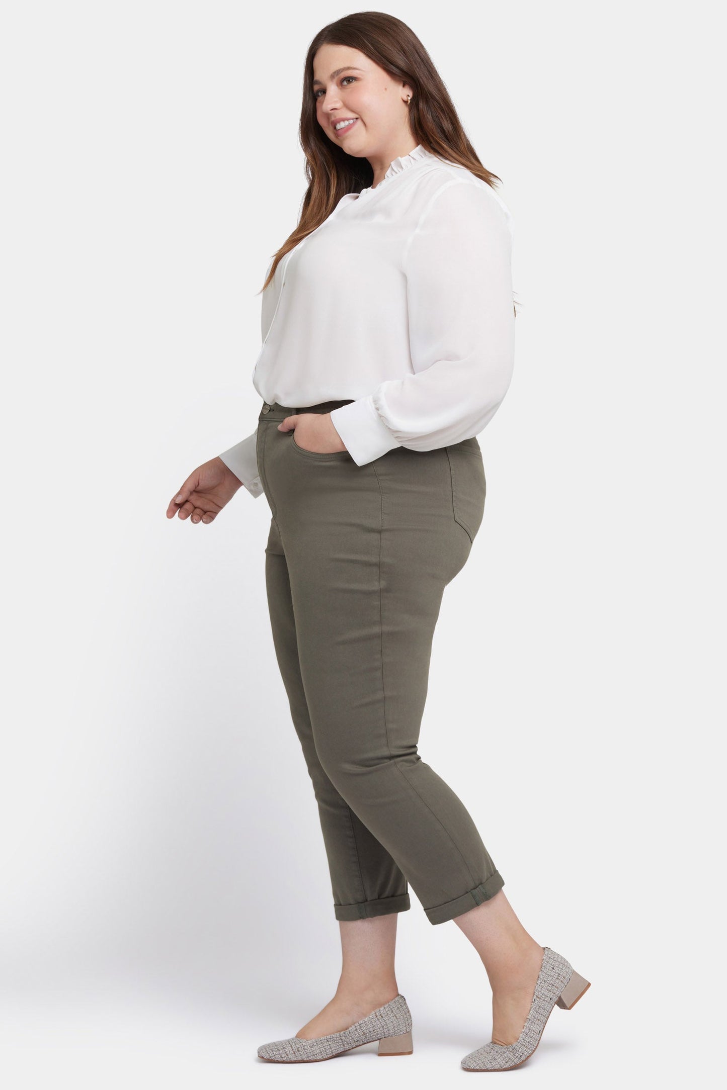 Margot Girlfriend Jeans In Plus Size - Vine Leaf