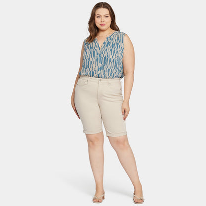 Briella 11 Inch Denim Shorts In Plus Size - Feather